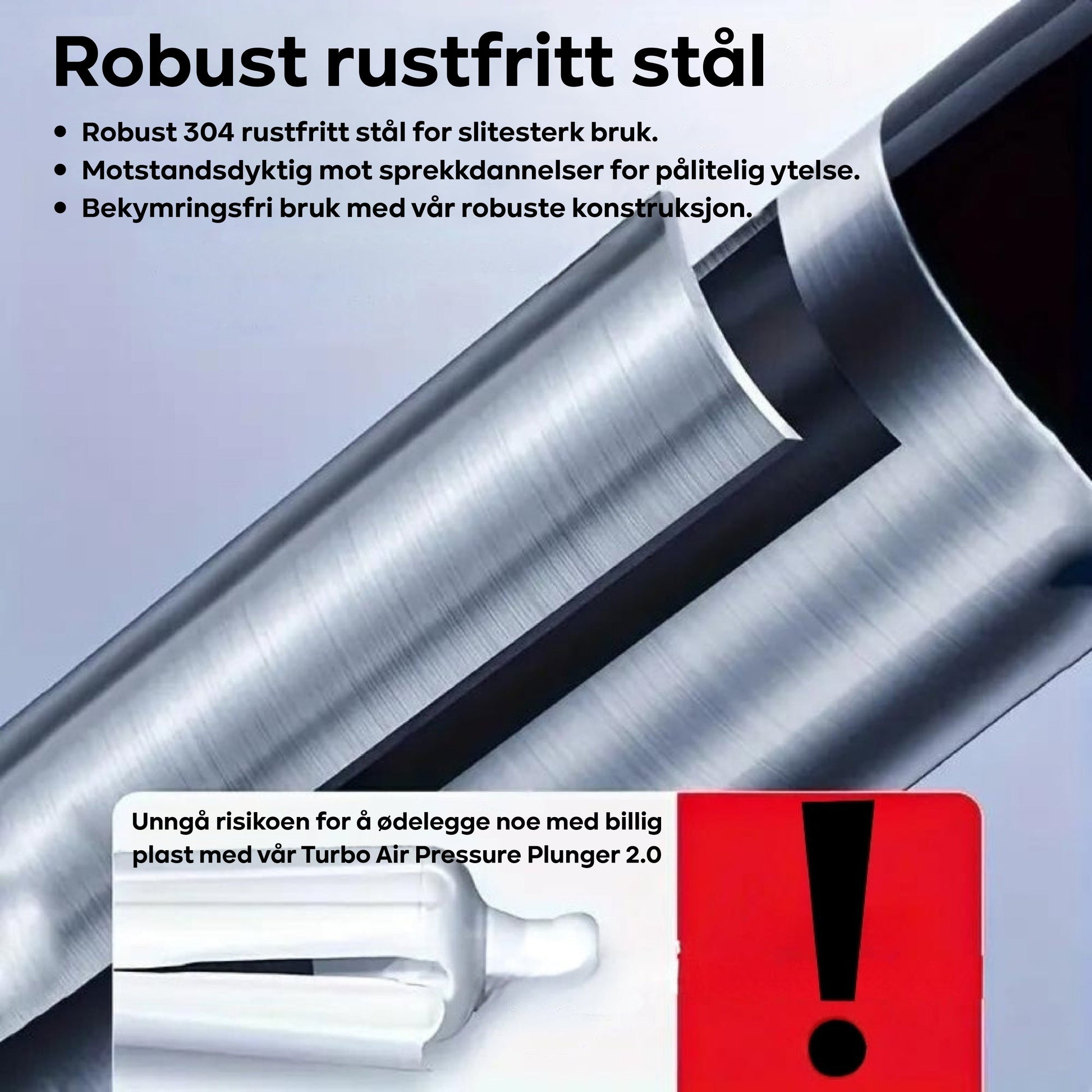 Forbedret Turbo Air Pressure Plunger 2.0™ - Fjerner alle tilstoppinger! - NordHjem