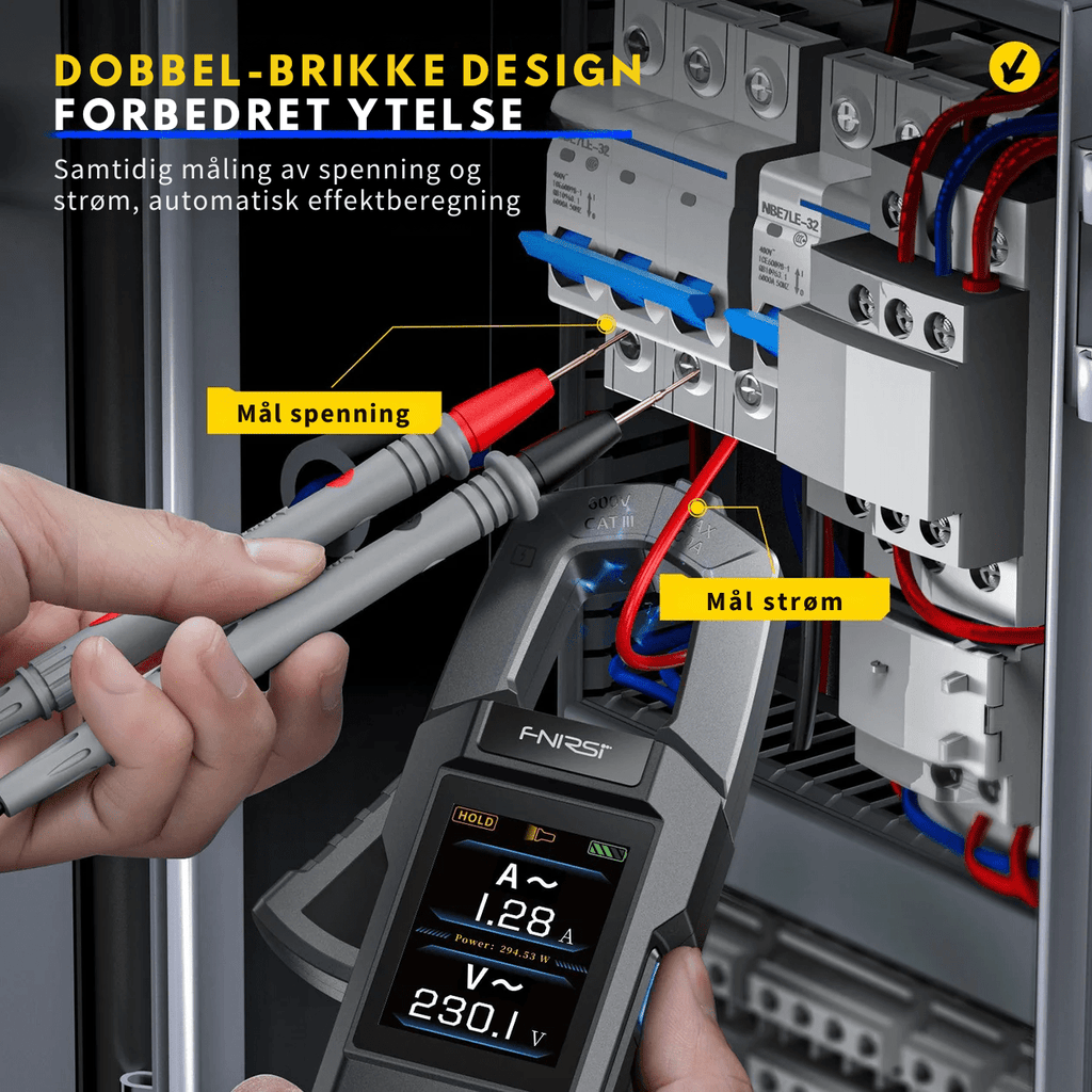 DMC - 100 SmartMeter™ | Presisjons Strømtang Multimeter med Fargeskjerm - NordHjem