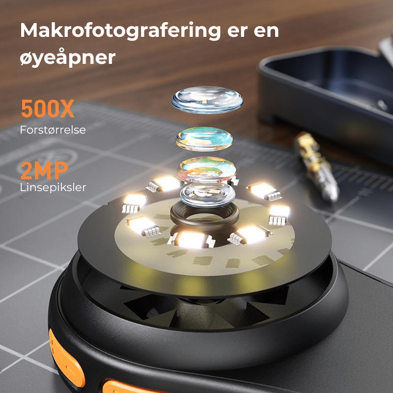 Zoomin™ | Håndholdt digitalt mikroskop med LED‑belysning - NordHjem