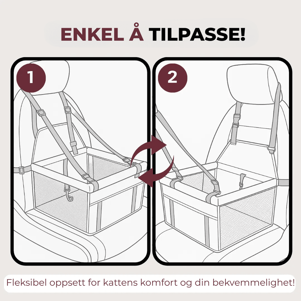 PurrfectRide™ Car Seat – Luftig komfort for små og mellomstore kjæledyr - NordHjem