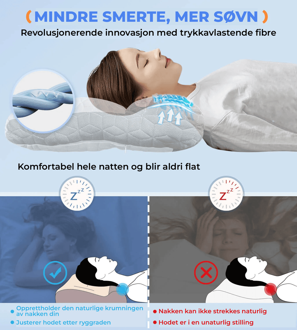 Ortopedisk pute for dyp søvn - NordHjem