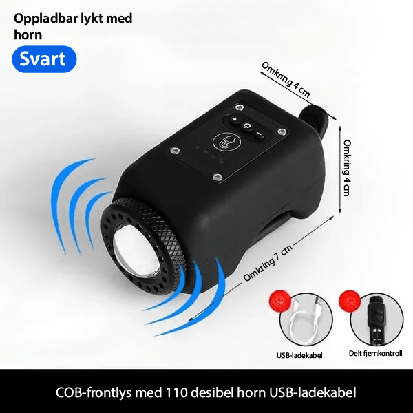 VeloShield 110: Sykkelhorn og lys for all slags vær - NordHjem