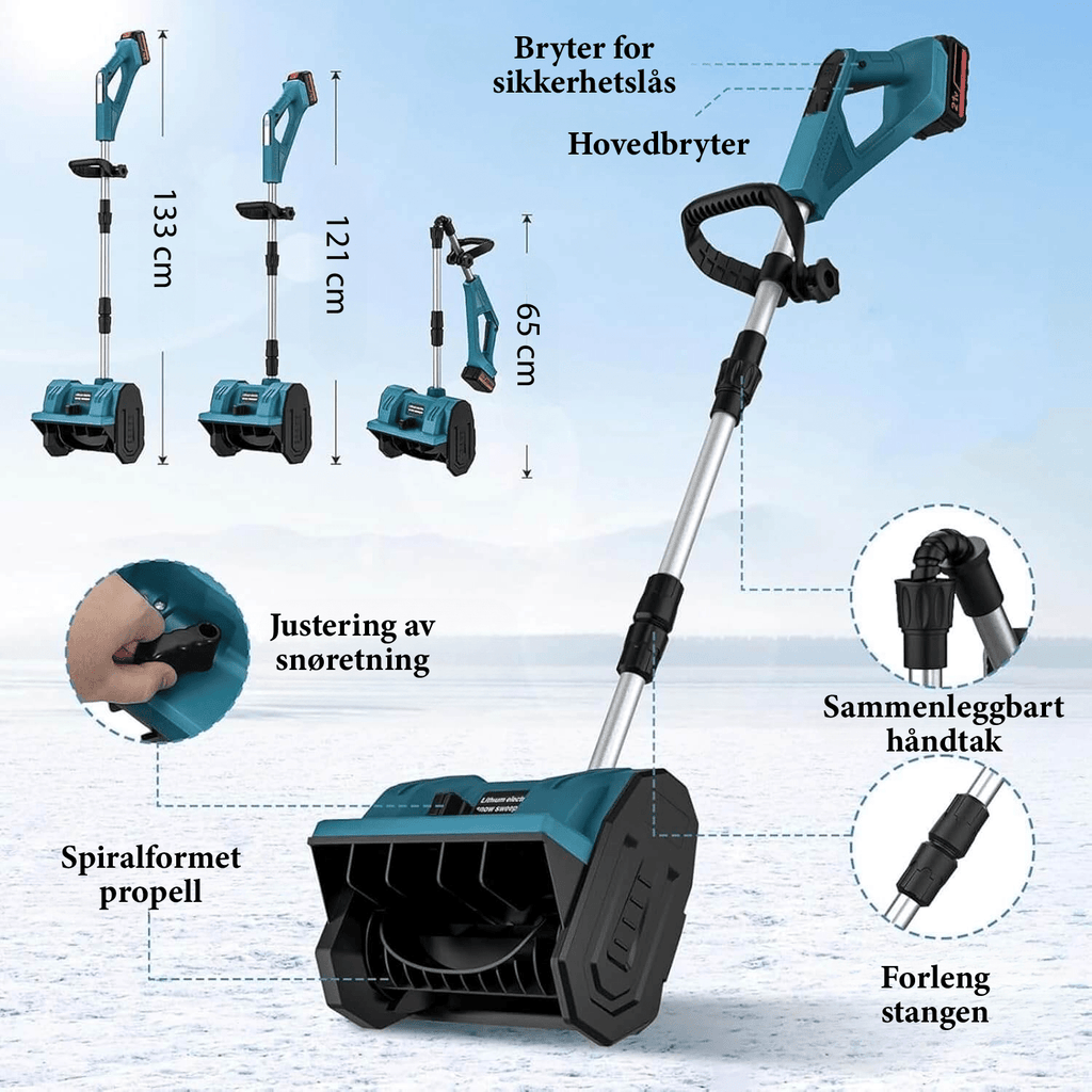 Batteridreven Snøskuffe - NordHjem