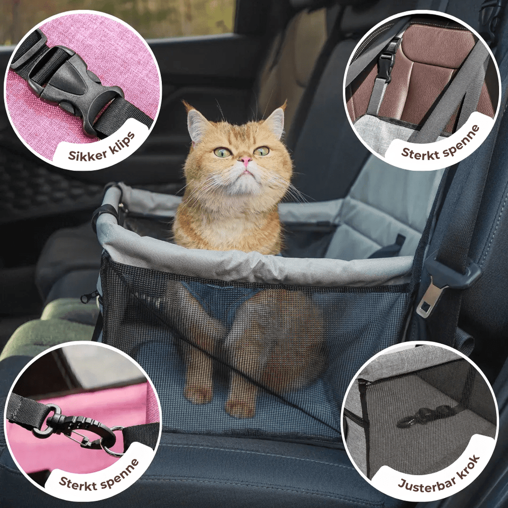 PurrfectRide™ Car Seat – Luftig komfort for små og mellomstore kjæledyr - NordHjem