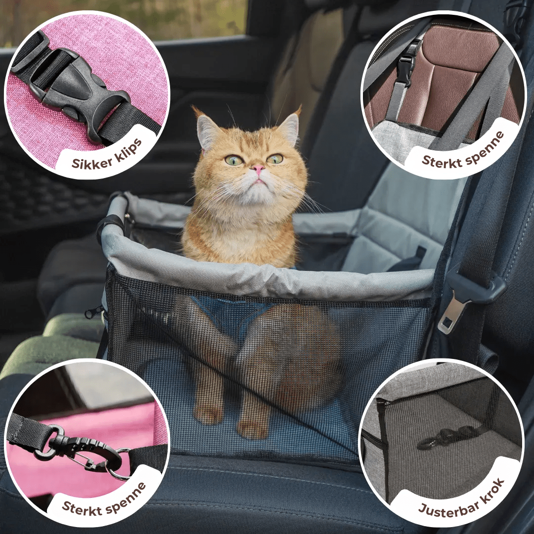 PurrfectRide™ Car Seat – Luftig komfort for små og mellomstore kjæledyr - NordHjem