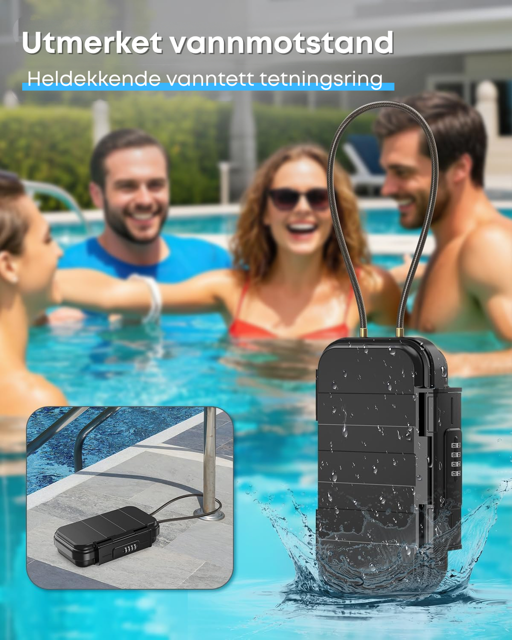 Vann - og Tyverisikret Mini Reisesafe - NordHjem