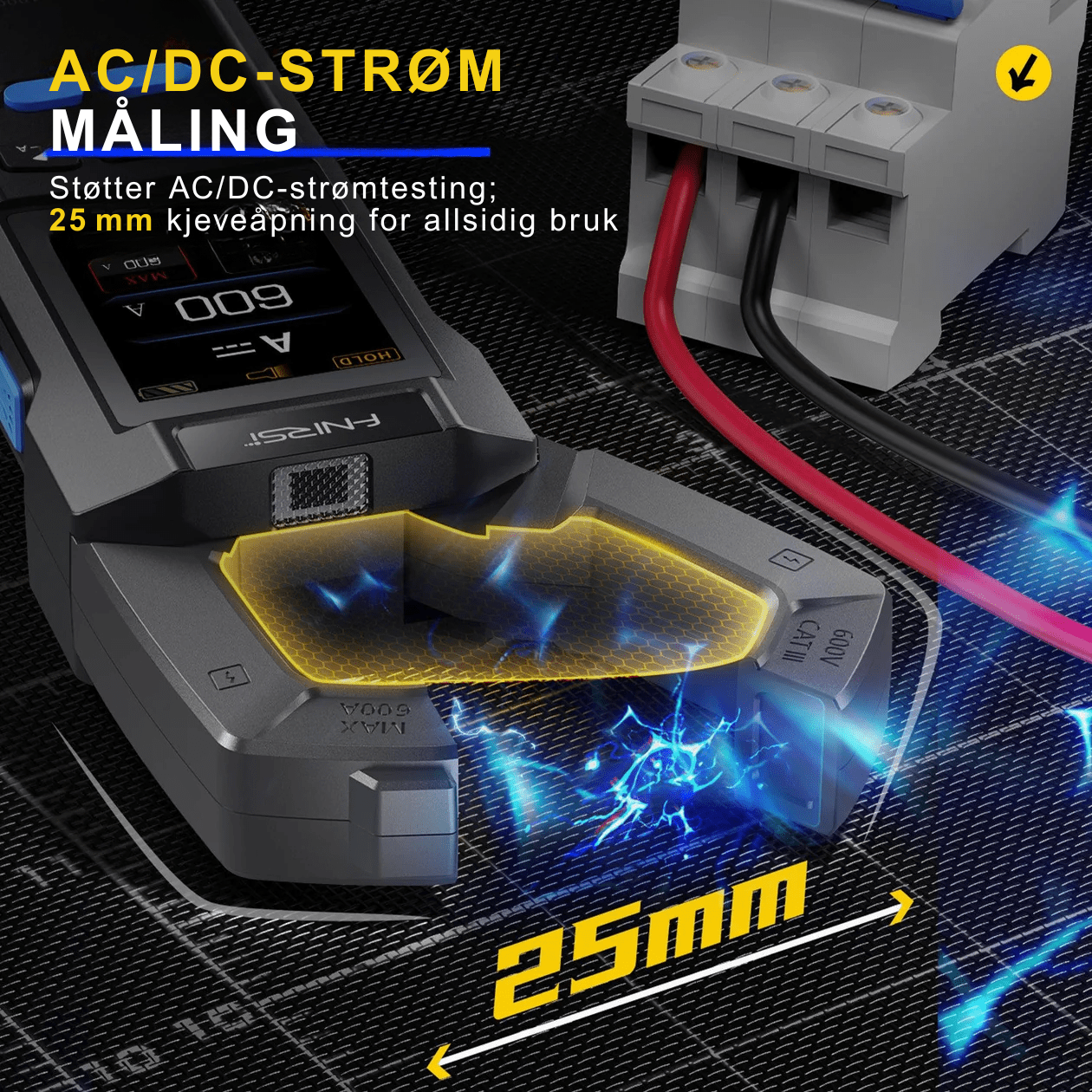 DMC - 100 SmartMeter™ | Presisjons Strømtang Multimeter med Fargeskjerm - NordHjem