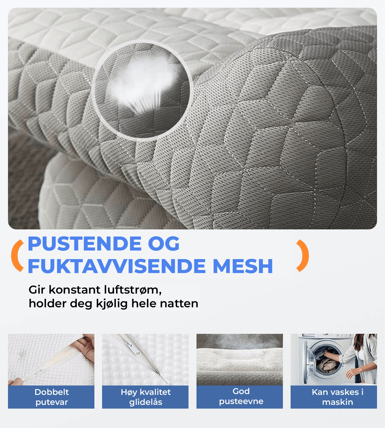 Ortopedisk pute for dyp søvn - NordHjem