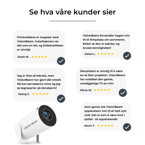 Vision Beam™ - hjemmekinoopplevelse - NordHjem