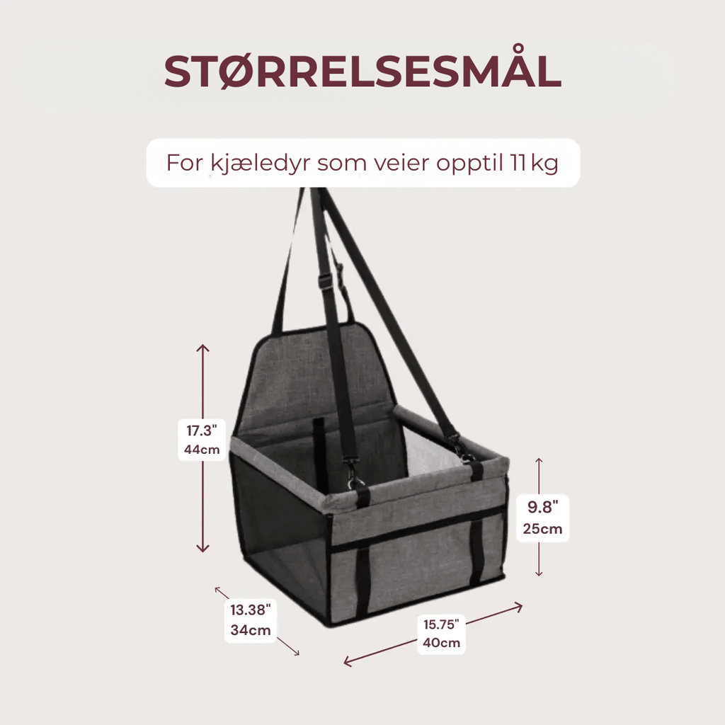 PurrfectRide™ Car Seat – Luftig komfort for små og mellomstore kjæledyr - NordHjem