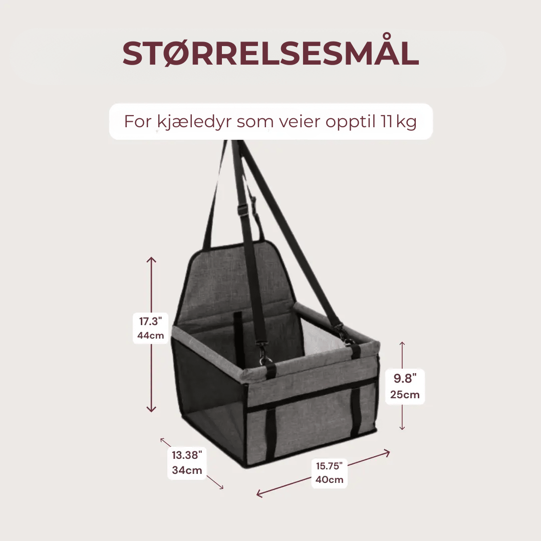 PurrfectRide™ Car Seat – Luftig komfort for små og mellomstore kjæledyr - NordHjem