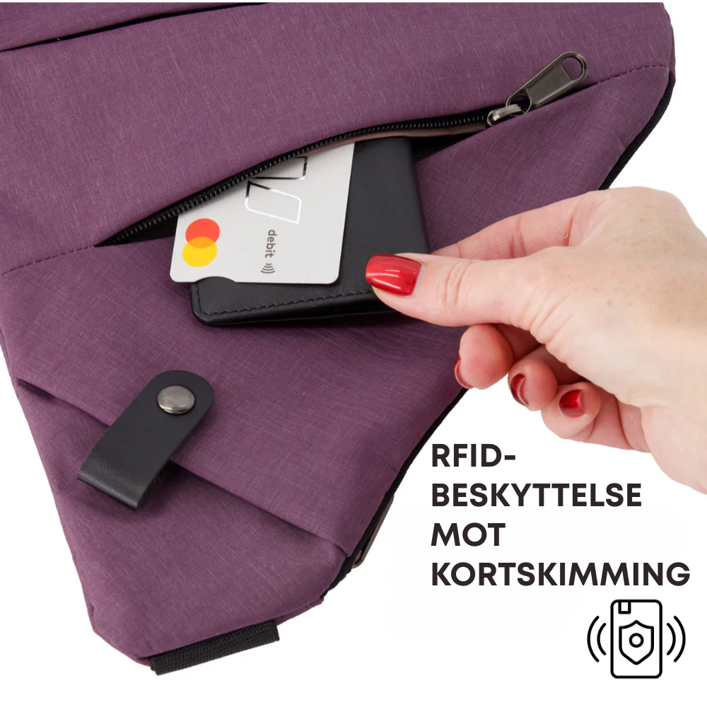 WanderSafe™ | Anti‑Tyveri Crossbody‑veske