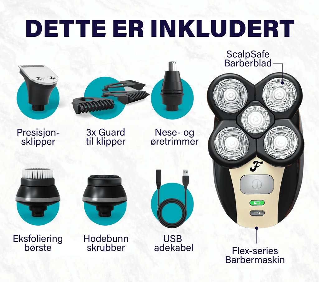 FlexSeries® Pro: Hodebarbering alt - i - ett sett - NordHjem
