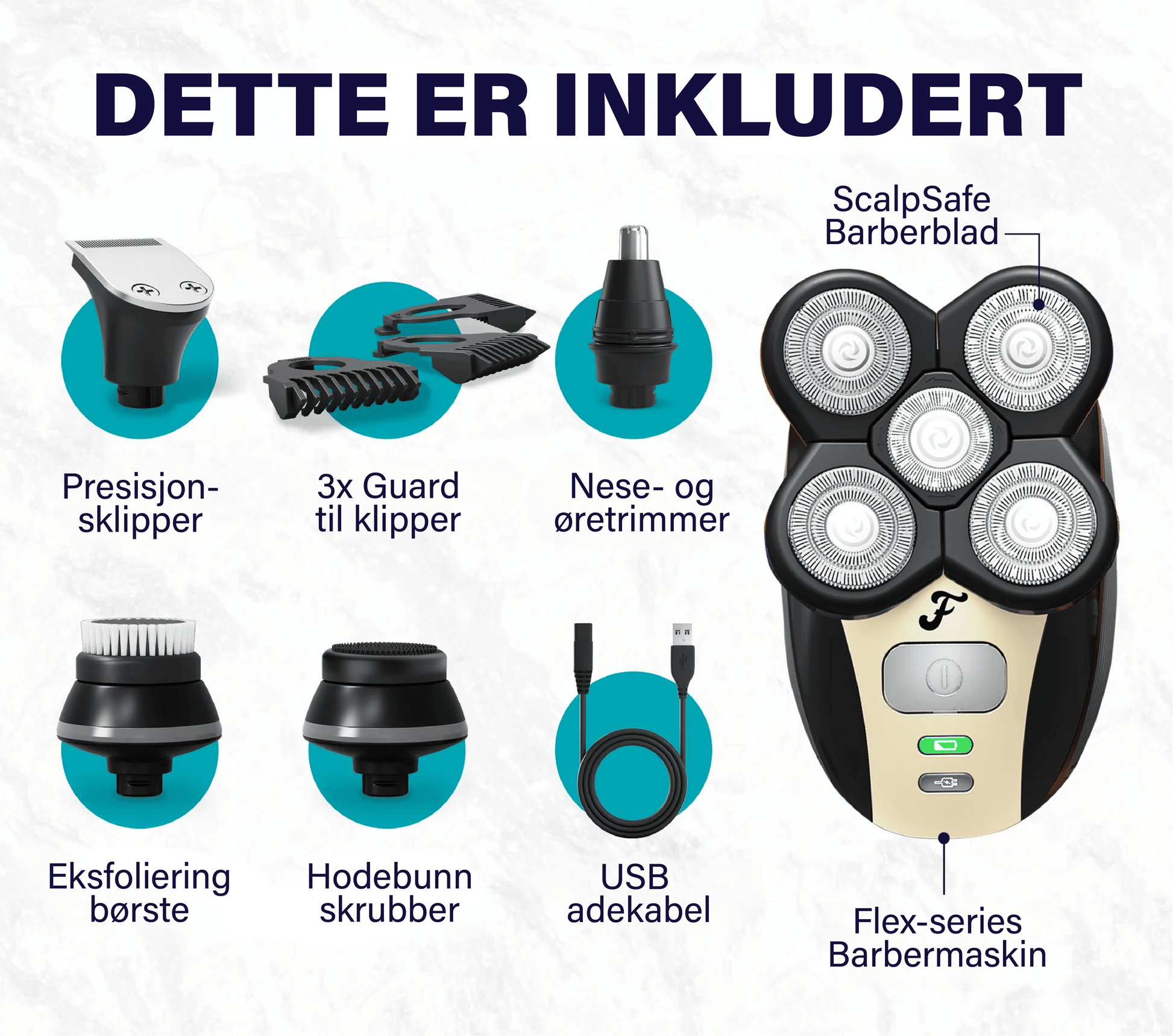 FlexSeries® Pro: Hodebarbering alt - i - ett sett - NordHjem