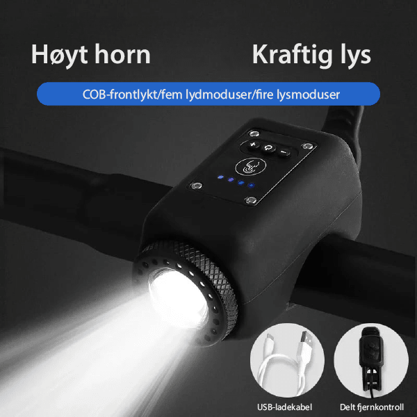 VeloShield 110: Sykkelhorn og lys for all slags vær - NordHjem