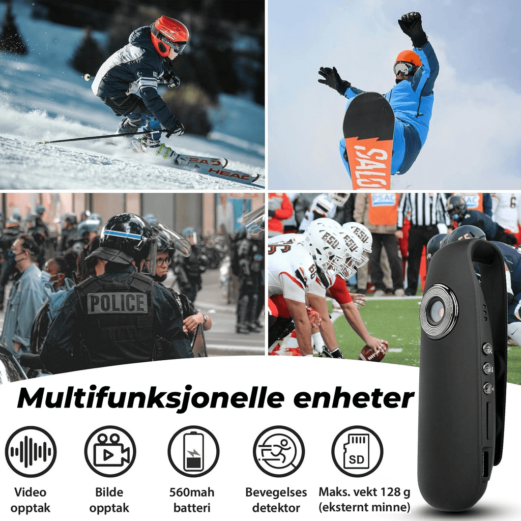 SafeSight 1080P minikamera: Ta opp, beskytt, gjenopplev - NordHjem
