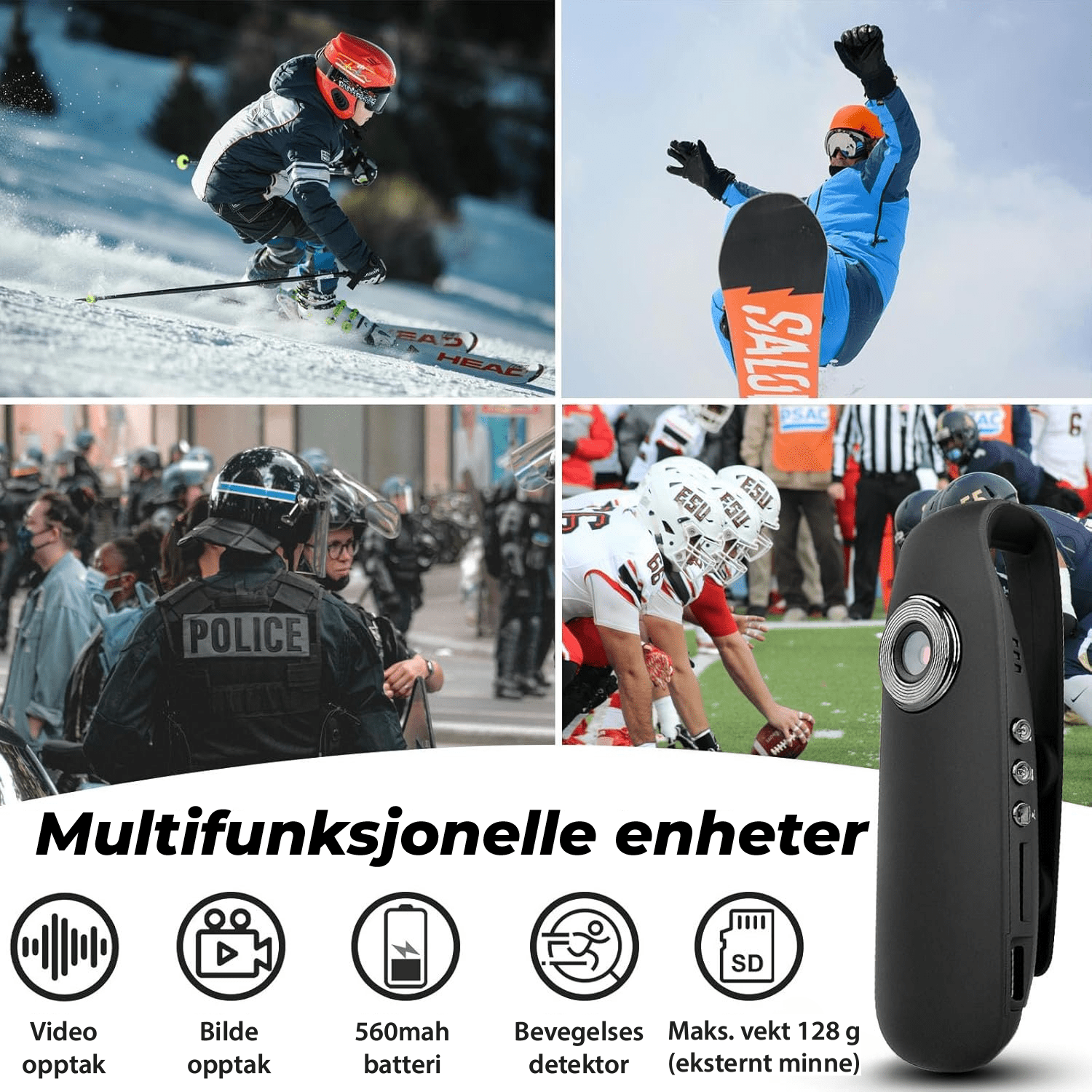 SafeSight 1080P minikamera: Ta opp, beskytt, gjenopplev - NordHjem