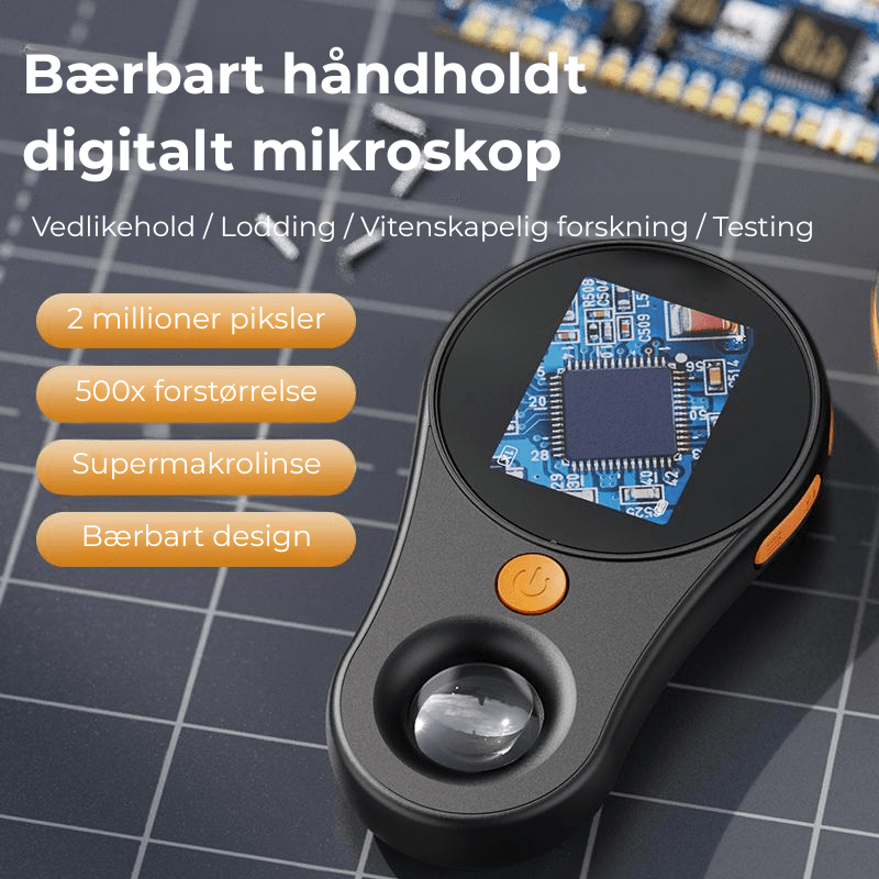 Zoomin™ | Håndholdt digitalt mikroskop med LED‑belysning - NordHjem