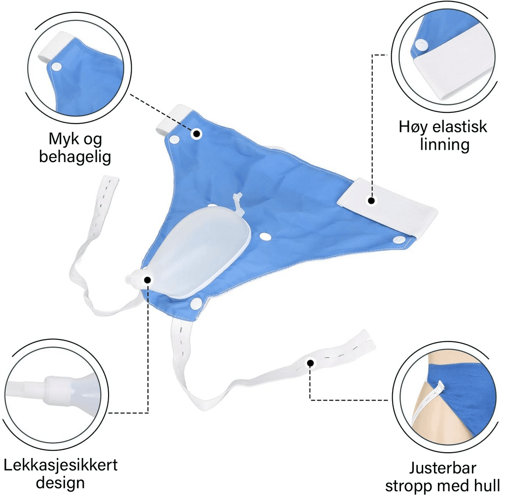 Lekkasjesikker gjenbrukbar medisinsk urinpose - NordHjem