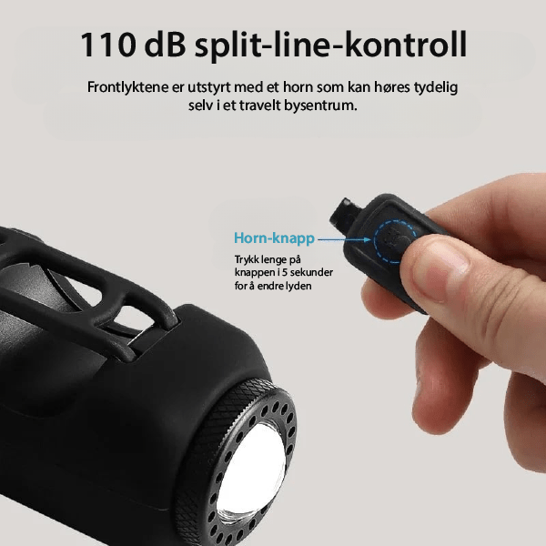 VeloShield 110: Sykkelhorn og lys for all slags vær - NordHjem