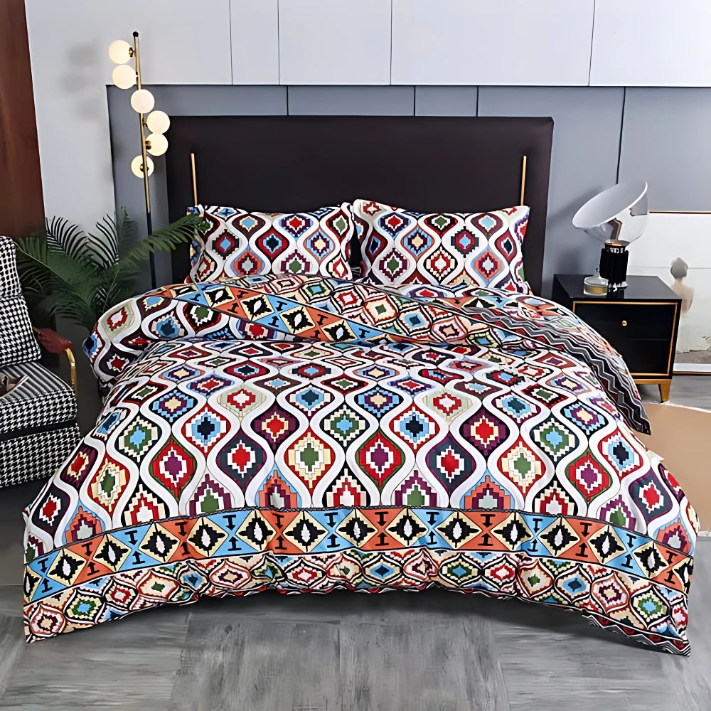 Indara dynetrekksett med boho-tribalmønster – Tribal Fiesta