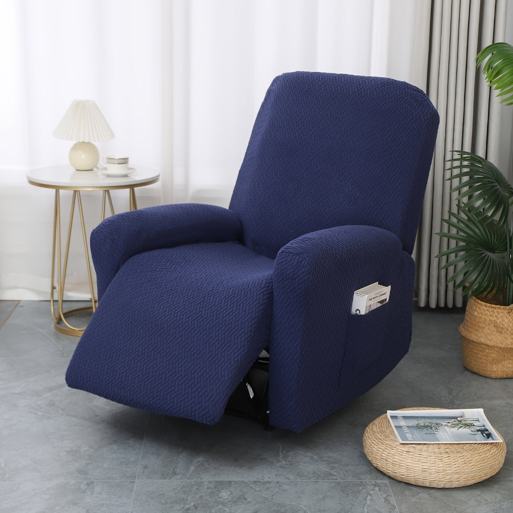 Juno formtilpasset trekk til reclinerstol med lomme – Midnight Weave