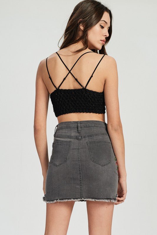 Kvinne Bralette Dobbel Stropp Blonde Charcoal - NordHjem