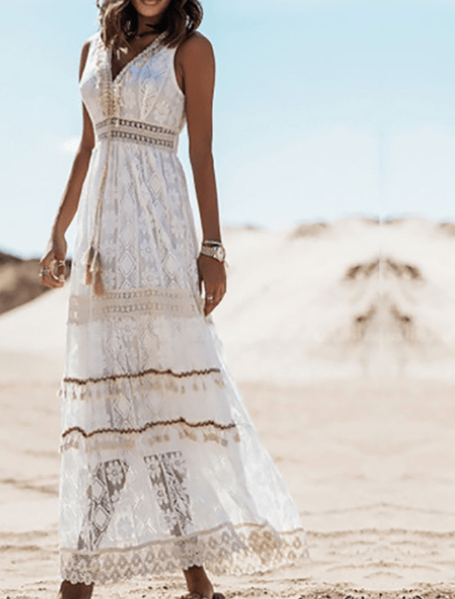 Kvinne Maxikjole Boho Stil - NordHjem