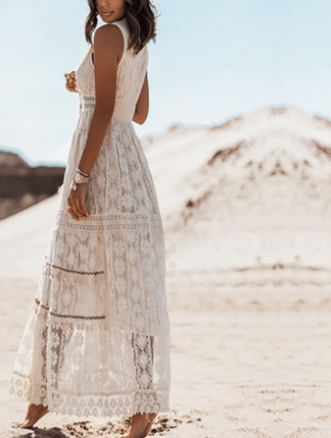 Kvinne Maxikjole Boho Stil - NordHjem