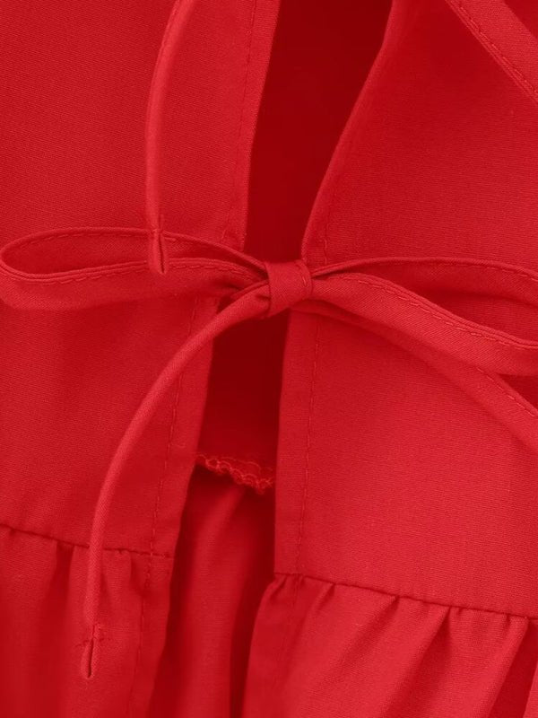 Kvinne Strappy Puff Sleeve Skjorte - NordHjem