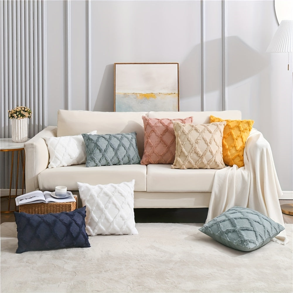 Lunel fløyelsputetrekk i boho-stil – Svart Onyx