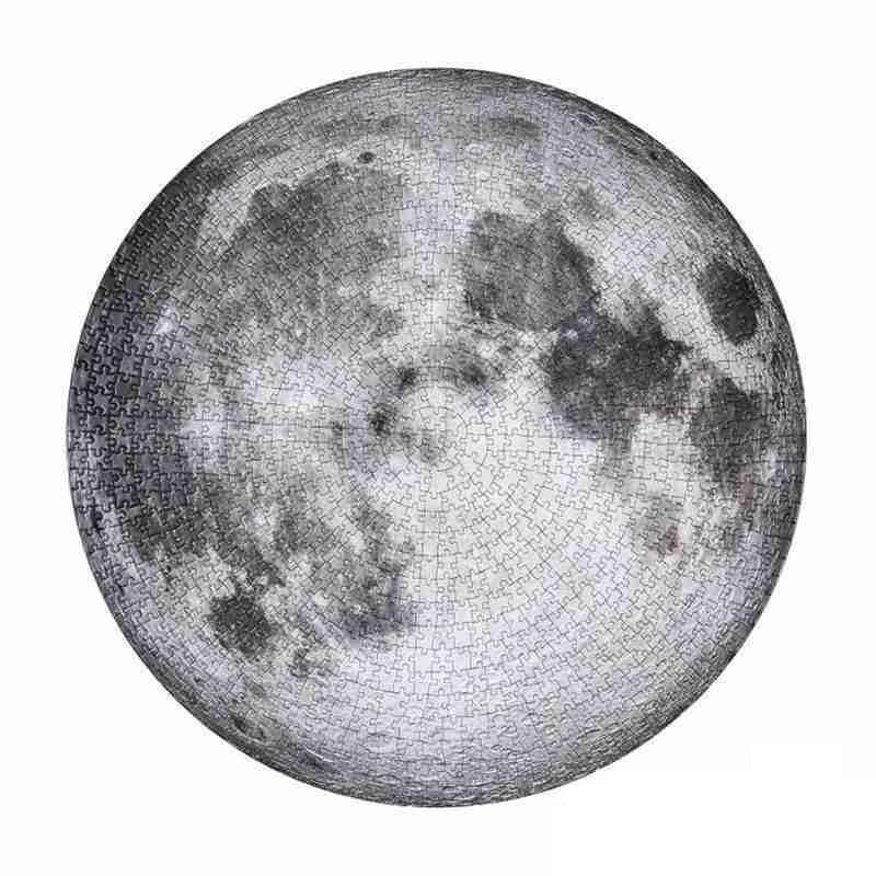 LuxHome Rundt Puslespill – 1000 Biter | Månen, Mars, Venus & Jorden | 68 cm i Diameter - NordHjem
