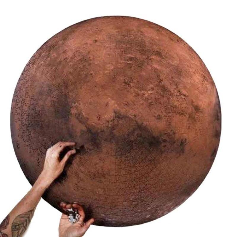 LuxHome Rundt Puslespill – 1000 Biter | Månen, Mars, Venus & Jorden | 68 cm i Diameter - NordHjem