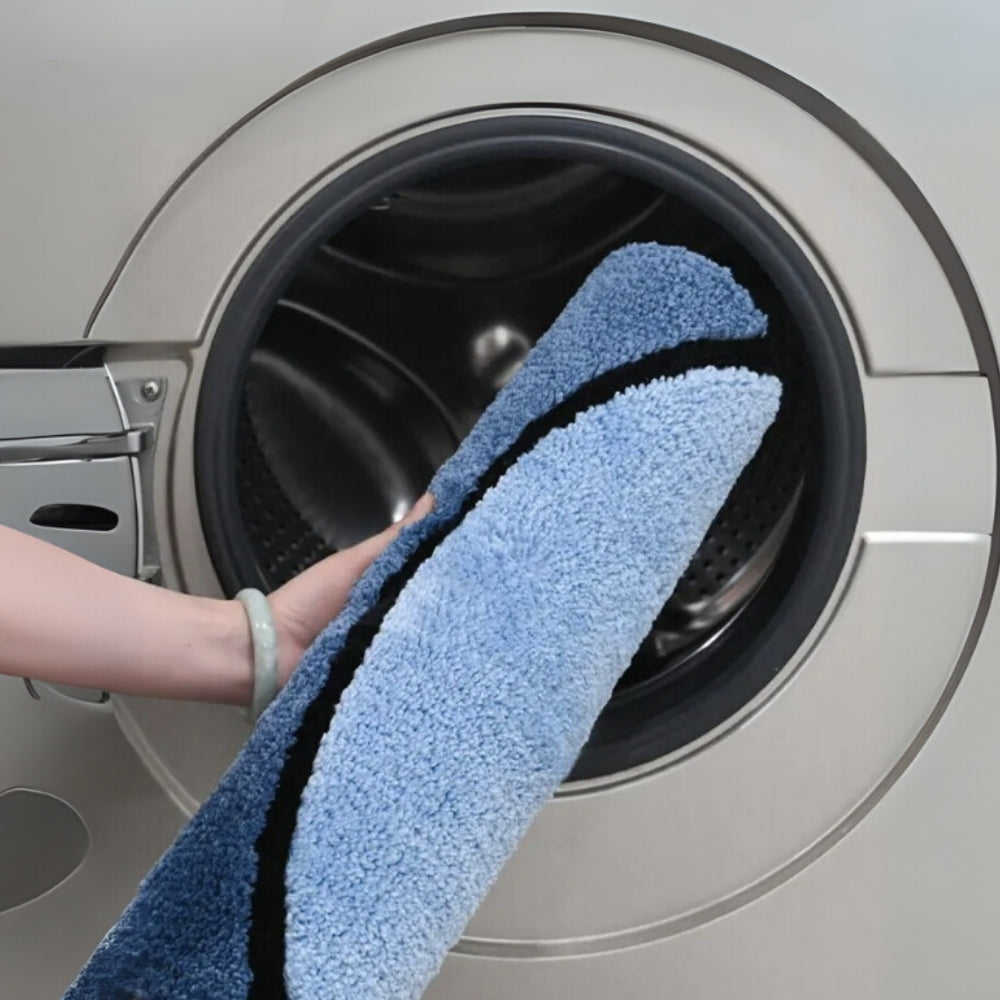 Luksuriøs sklisikker plysjbadematte
