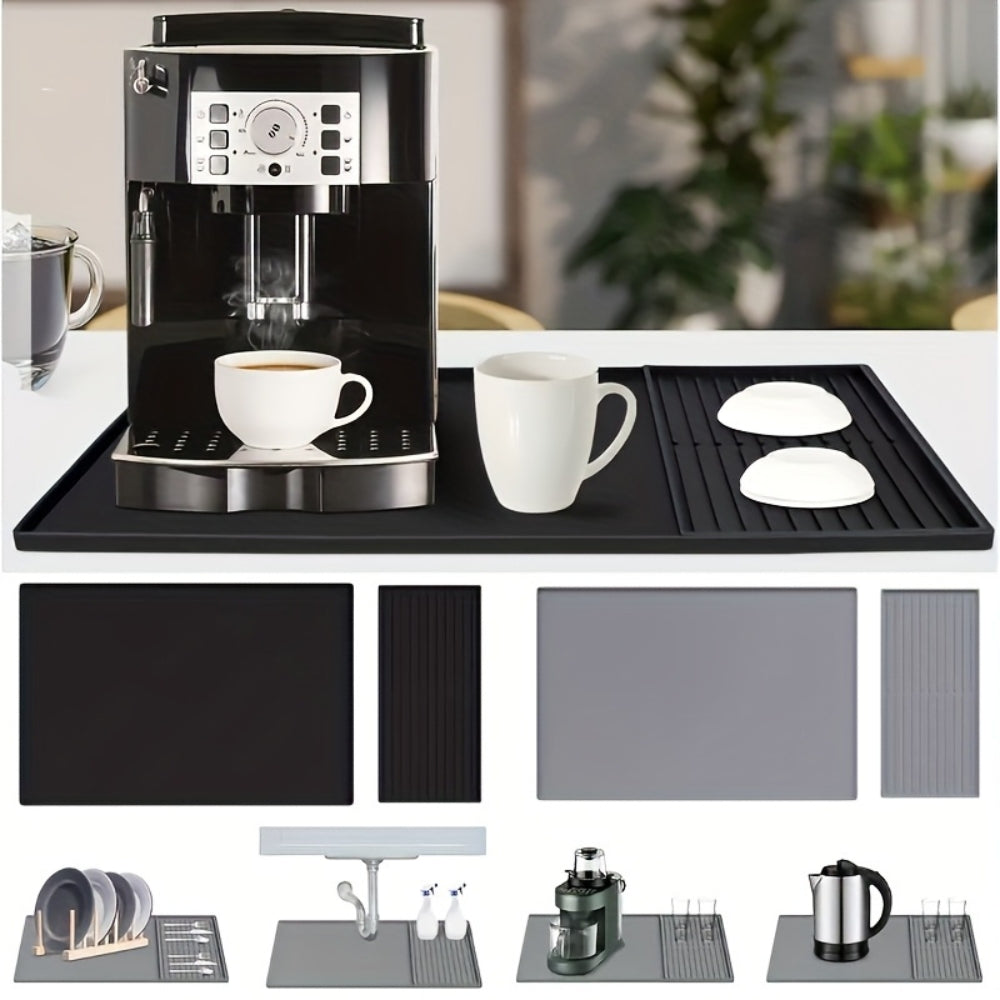 Multifunksjonell kaffebarmatte i silikon med avrenning