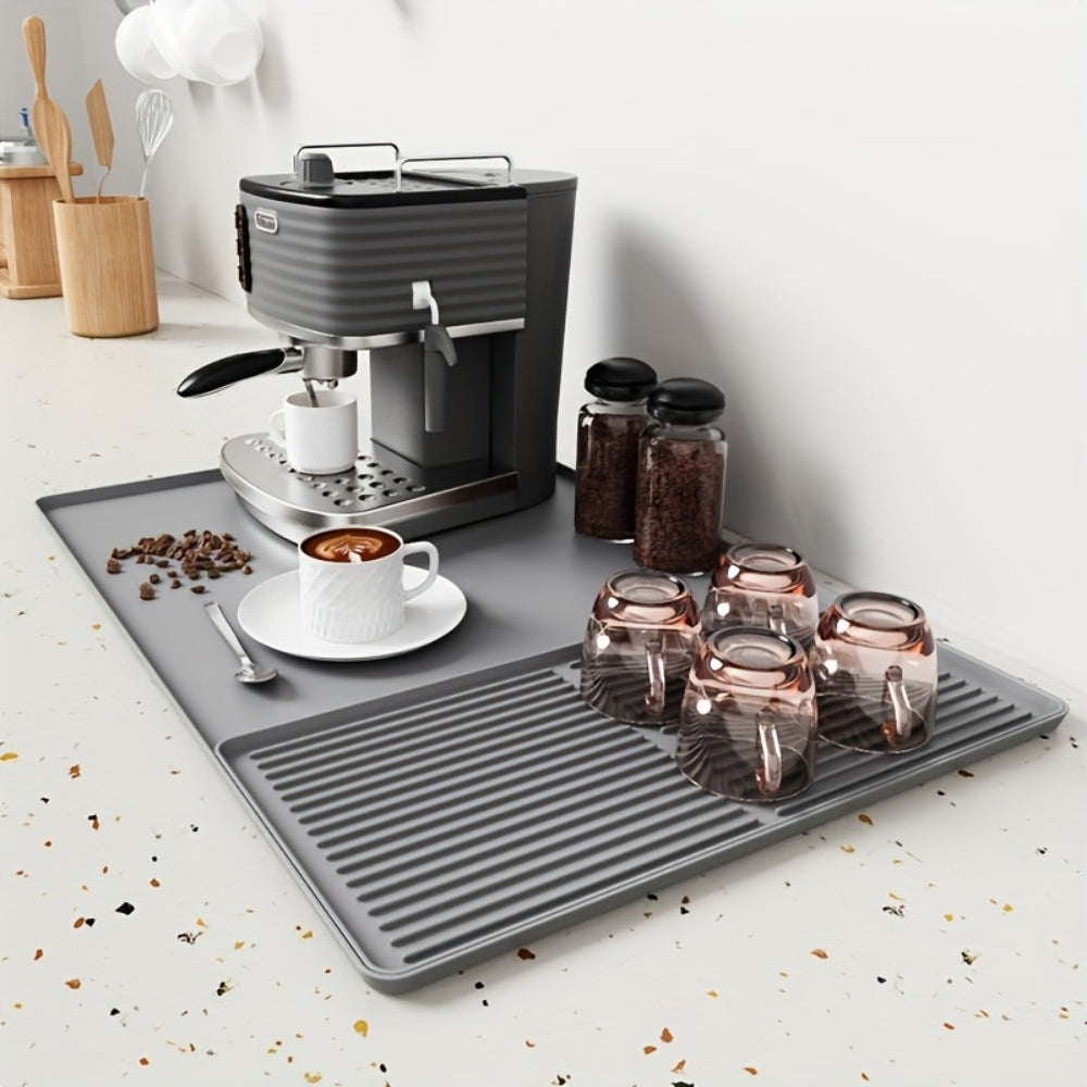 Multifunksjonell kaffebarmatte i silikon med avrenning
