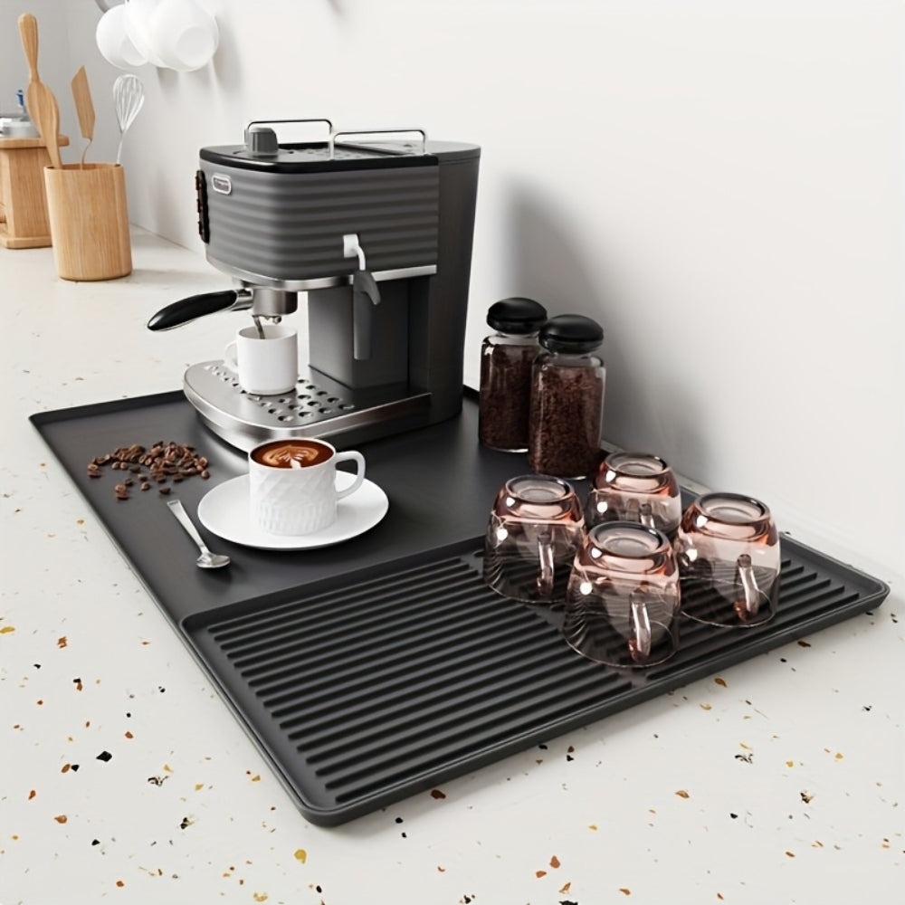 Multifunksjonell kaffebarmatte i silikon med avrenning