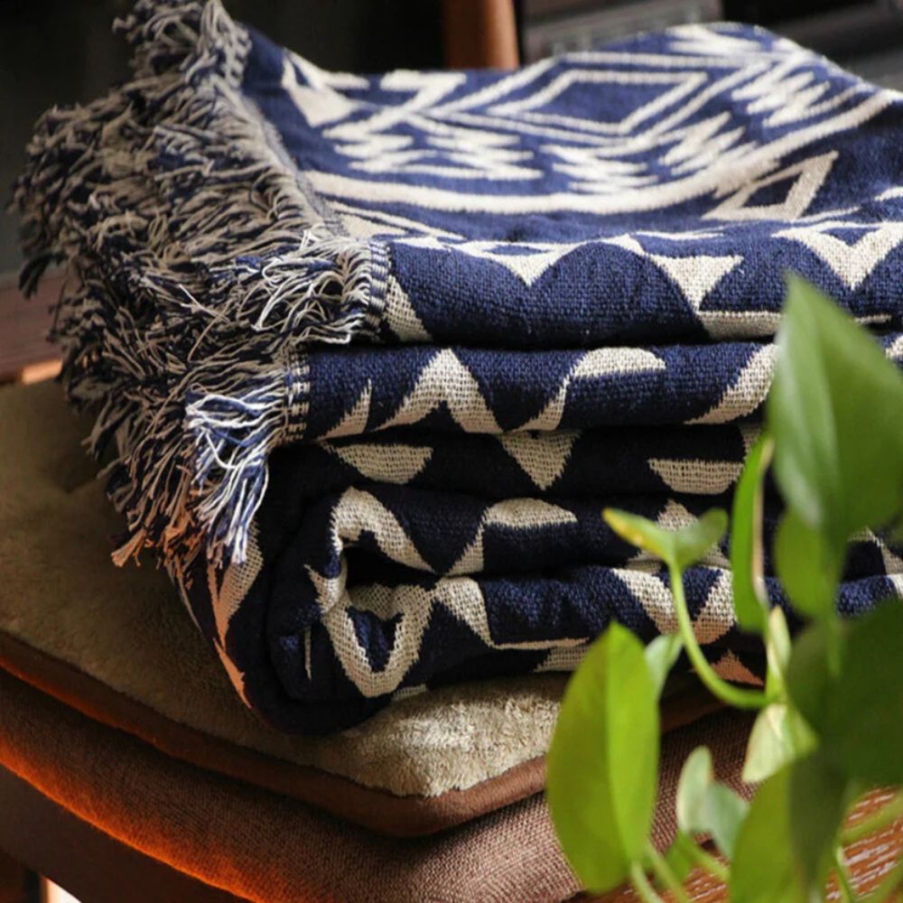 Nomad Weave boho-pledd