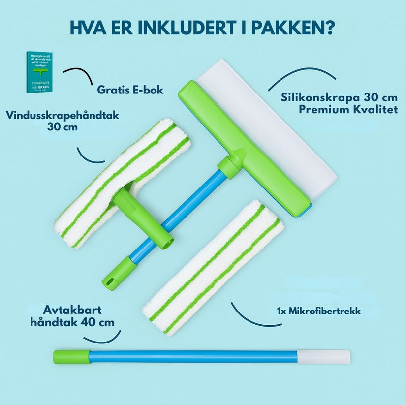 CLEARSWIPE KIT - Klart glass uten striper eller søl