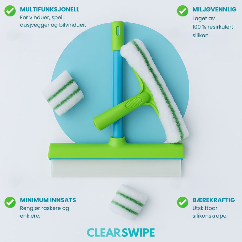 CLEARSWIPE KIT - Klart glass uten striper eller søl