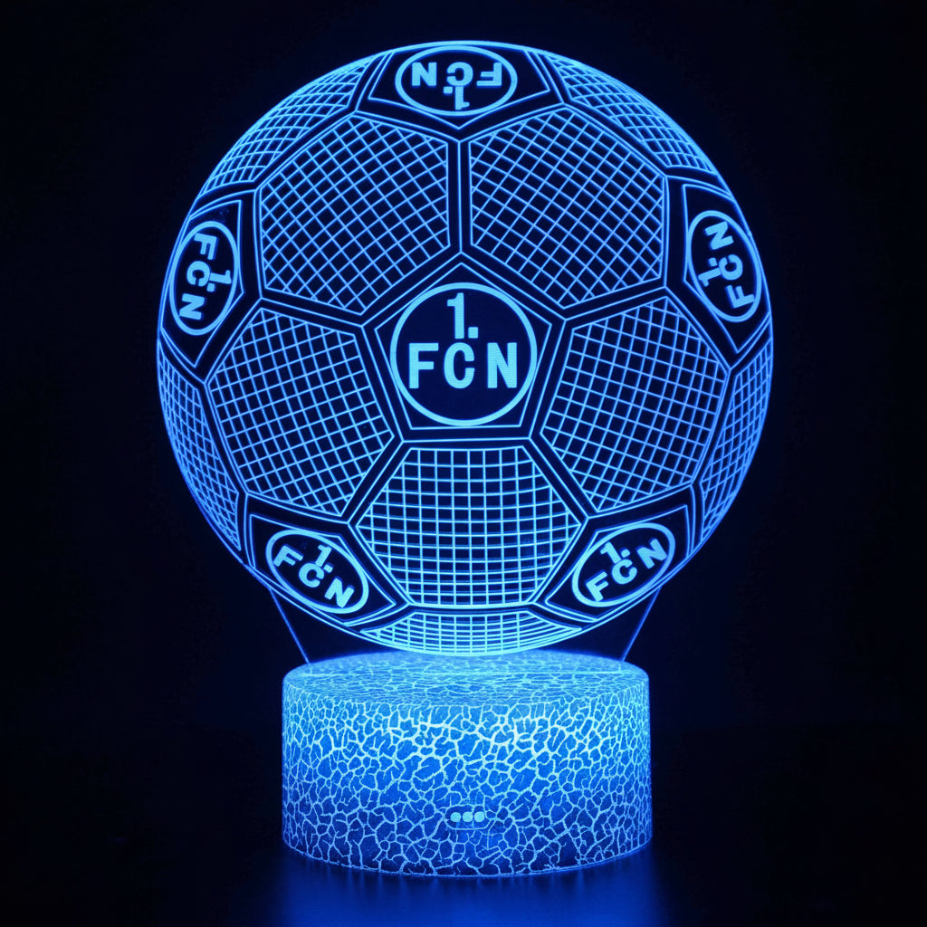 Fotball 3D Illusjon LED-Lampe - Nattlampe - med Fjernkontroll