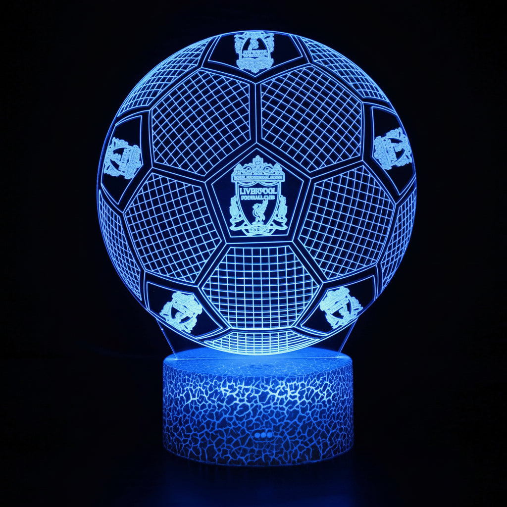 Fotball 3D Illusjon LED-Lampe - Nattlampe - med Fjernkontroll