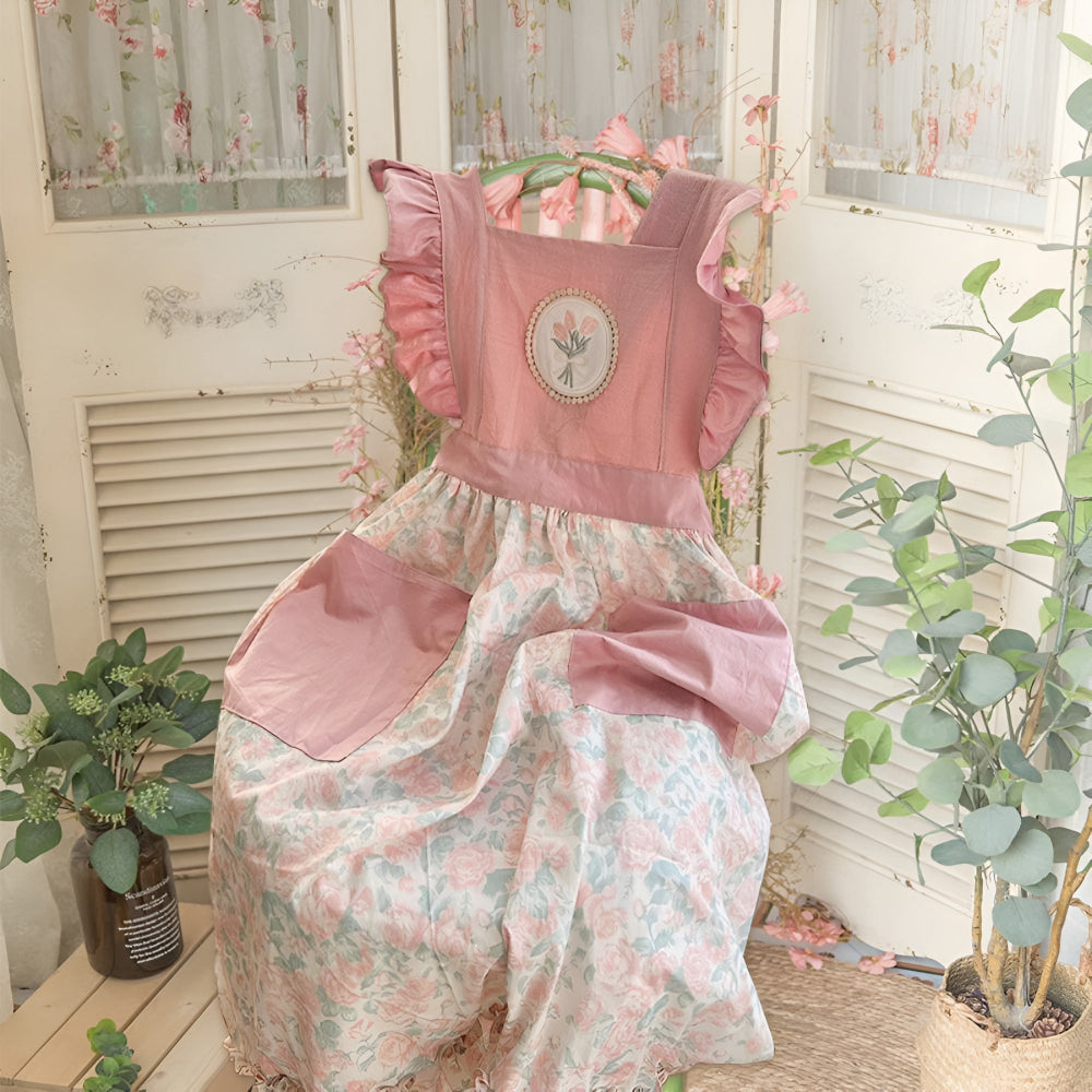 Lily Lace rosa forkle med blomster – Rosa