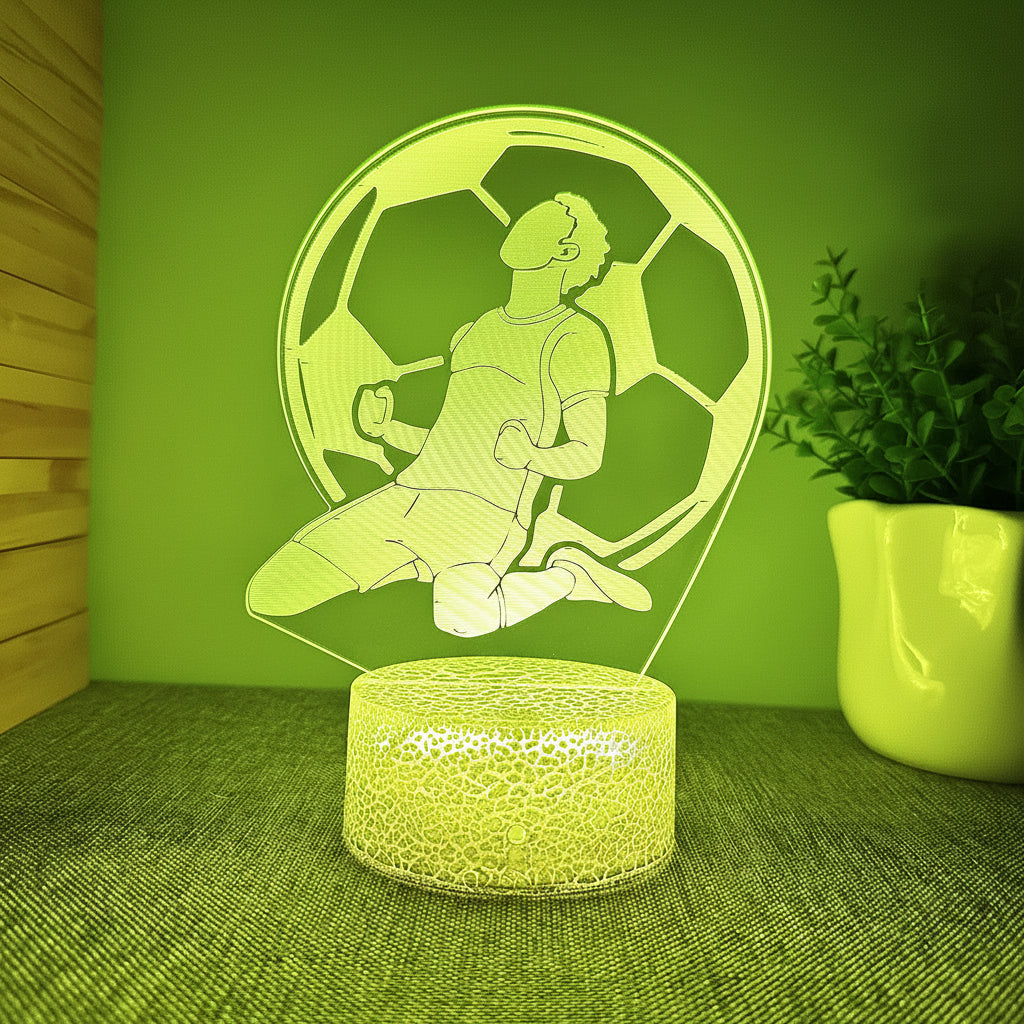 Fotball 3D Illusjon LED-Lampe - Nattlampe - Illusion