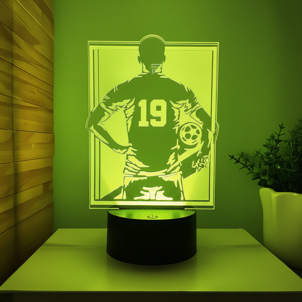 Lamine Yamal 3D Illusjon LED-Lampe - Nattlampe