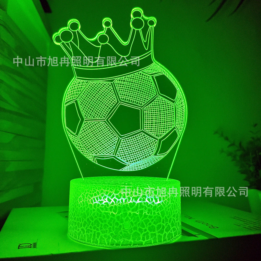 Fotball 3D Illusjon LED-Lampe - Nattlampe - Illusion