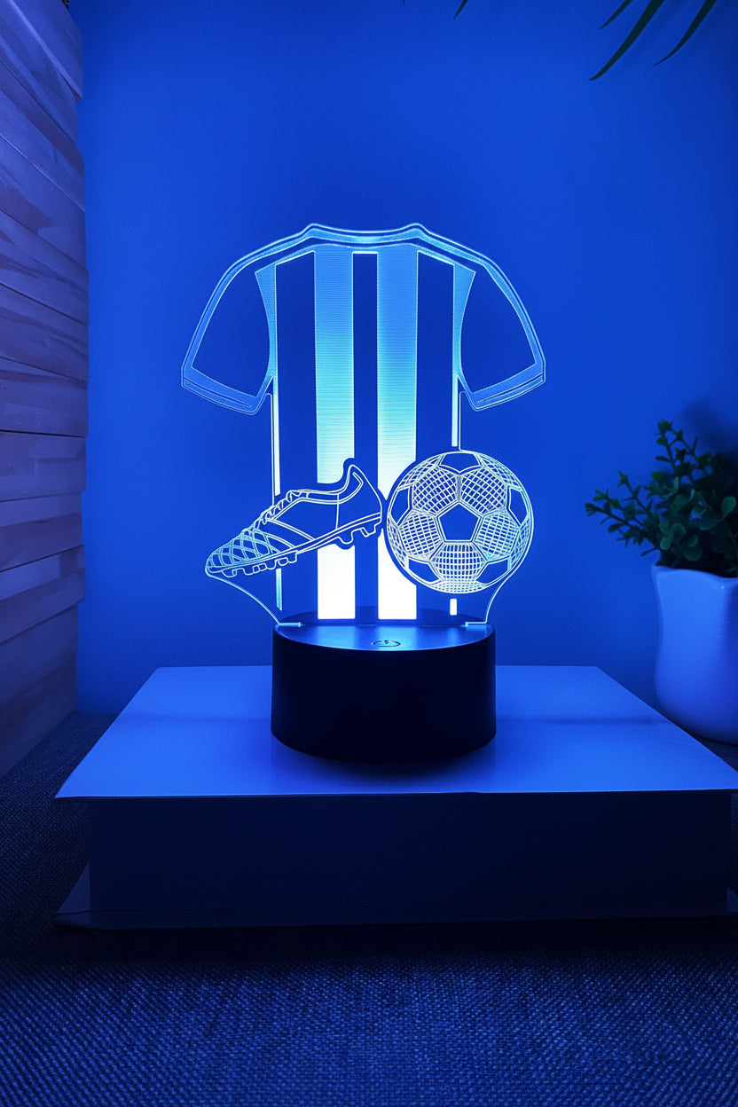 Fotball 3D Illusjon LED-Lampe - Nattlampe - Illusion