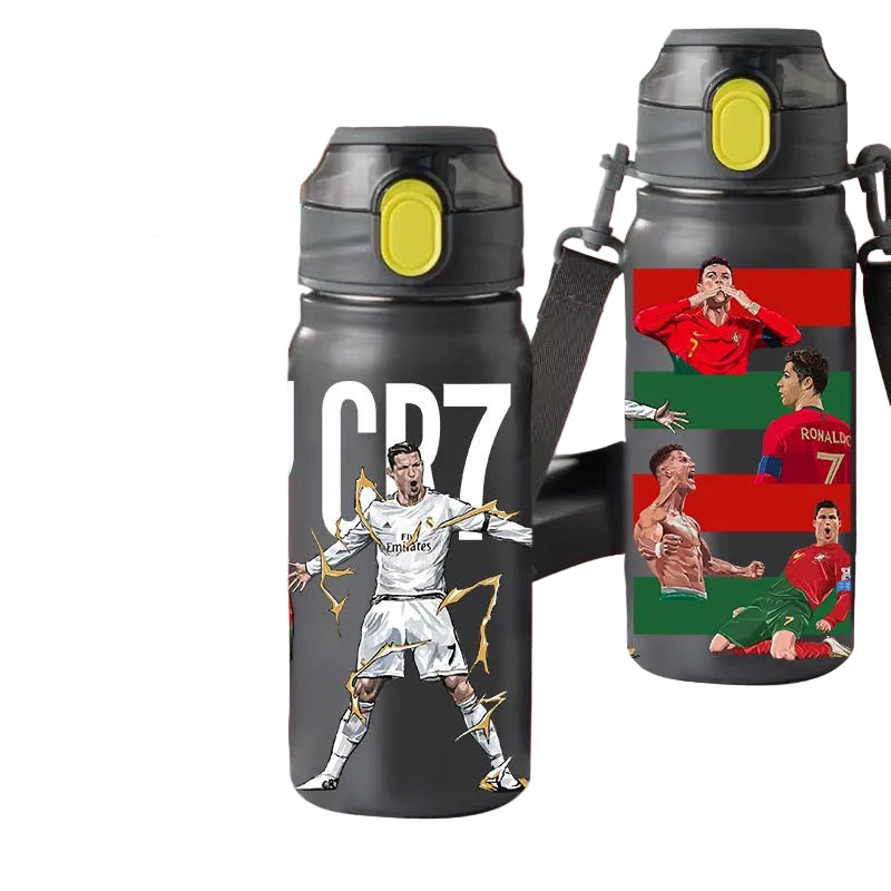 Termosflaske Cristiano Ronaldo - Fotball Drikkeflaske - Lid
