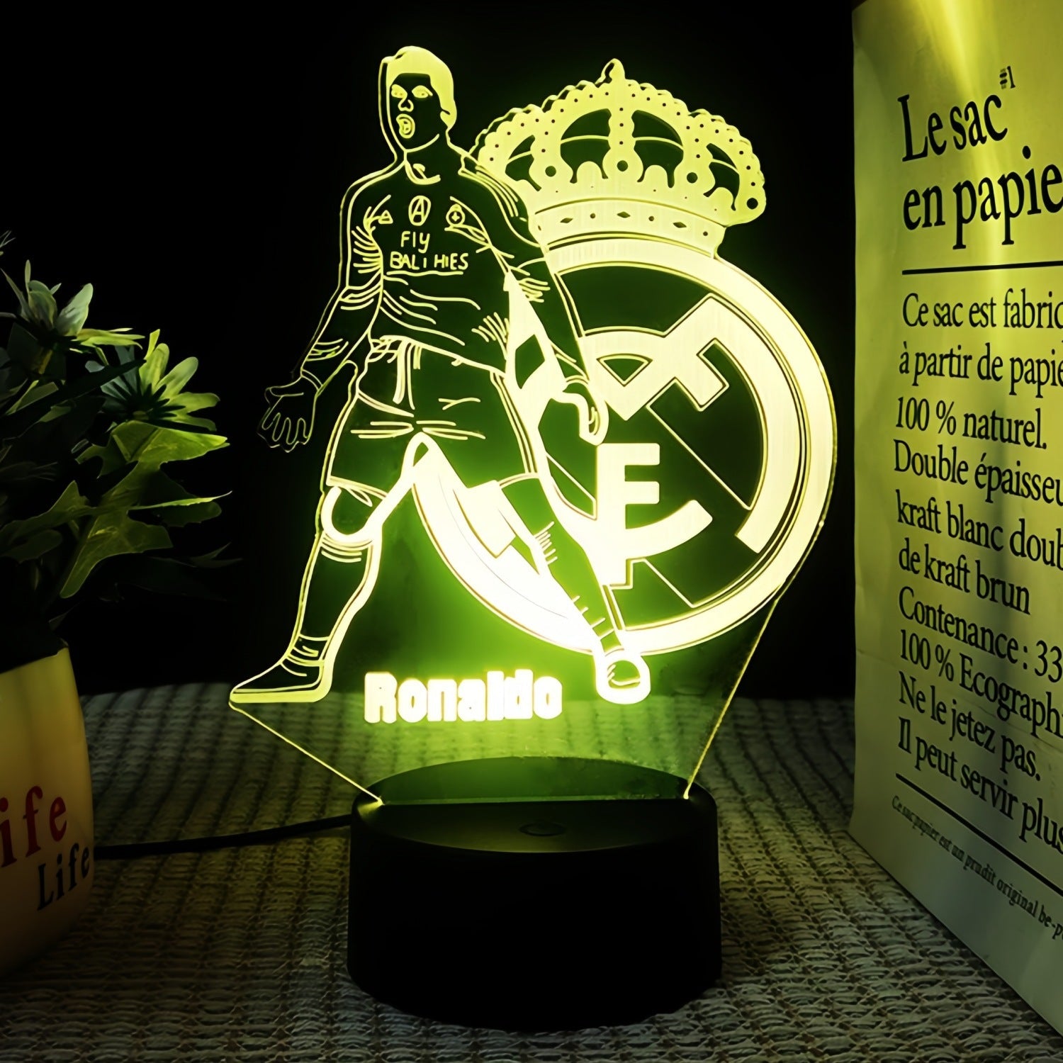 Cristiano Ronaldo 3D Illusjon LED-Lampe - Nattlampe