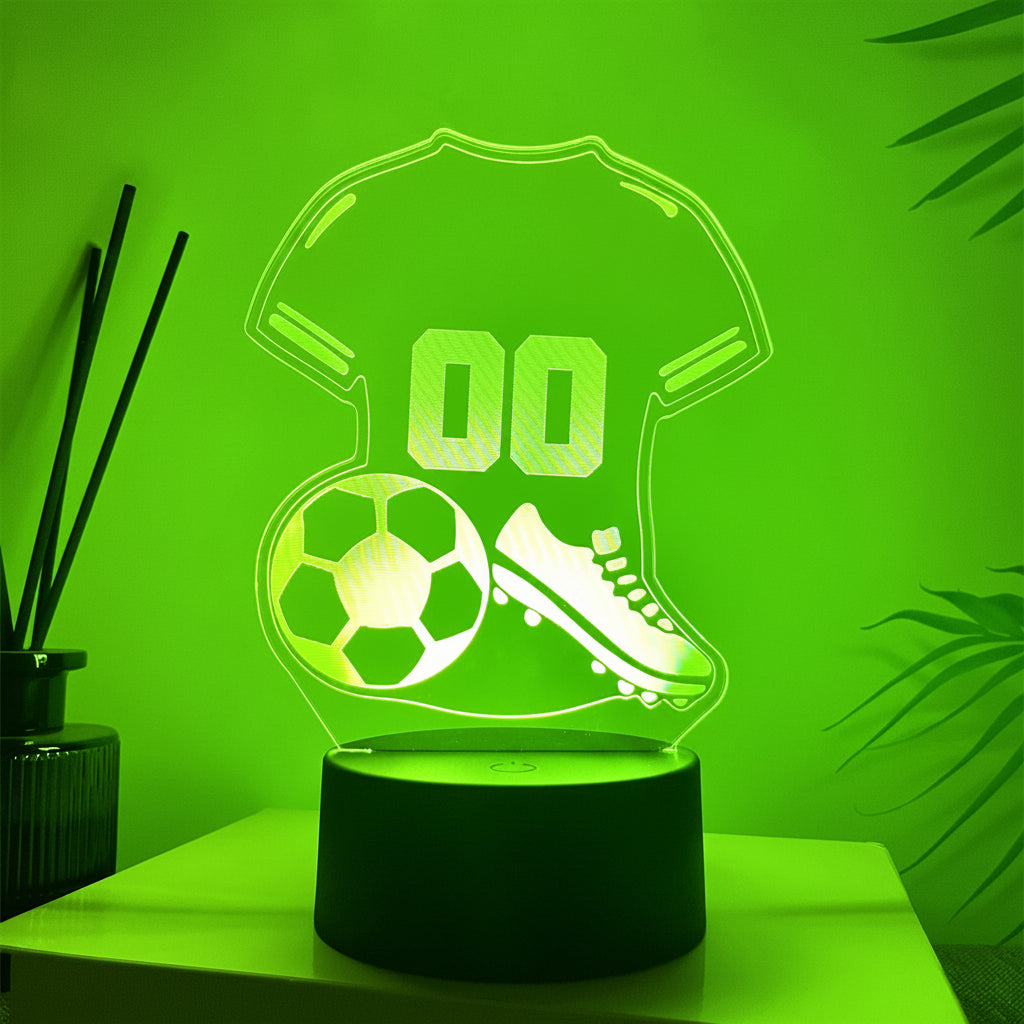 Fotball 3D Illusjon LED-Lampe - Nattlampe - Illusion